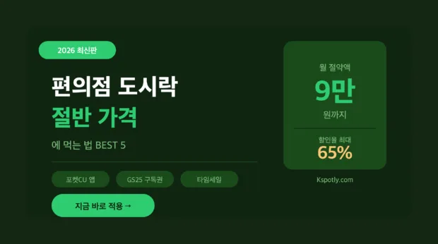 편의점 도시락 할인 방법