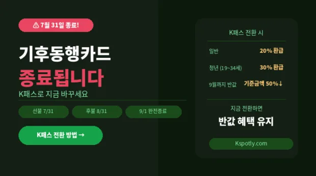 기후동행카드 종료
