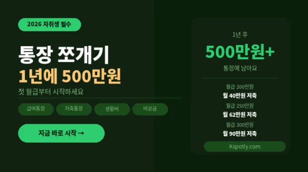 자취생 통장 쪼개기
