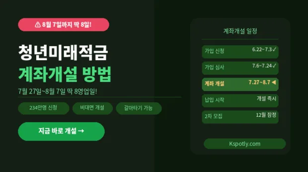 청년미래적금 계좌개설