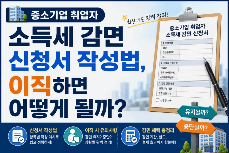 중소기업 취업자 소득세 감면