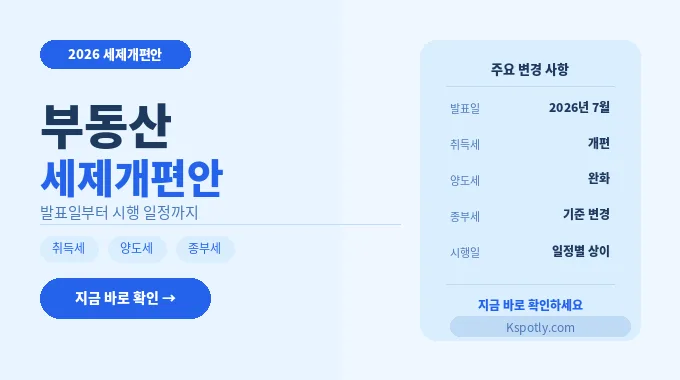 부동산 세제개편안